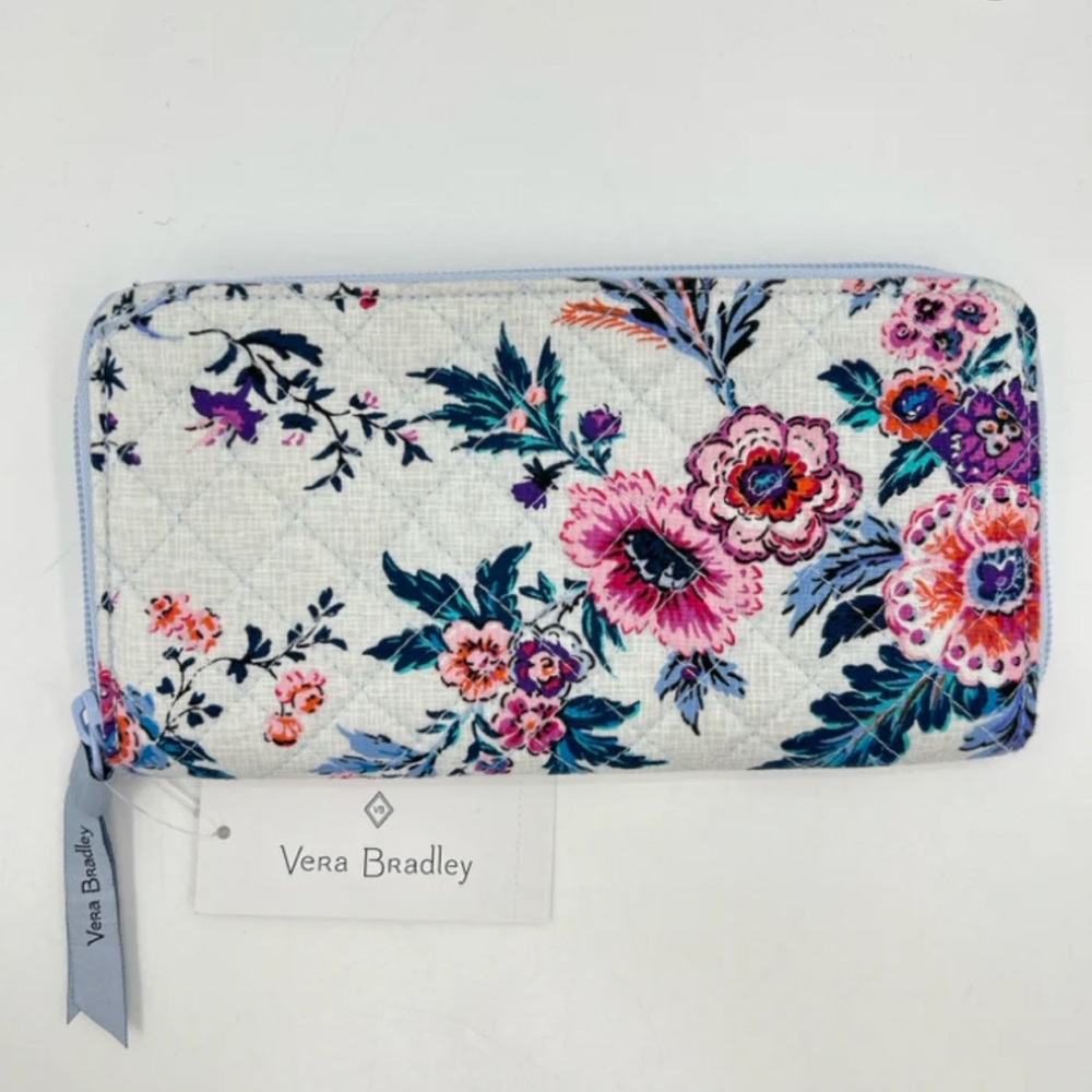 Vera Bradley Pink and Blue‎ Wallet with Floral Design